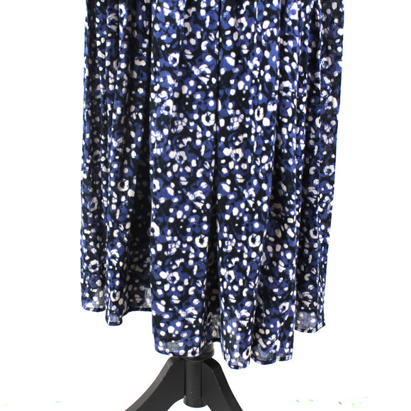 Ulla Johnson Kemala Dress Indigo Blue Wrap Tie Front Puff Sleeve Swing Midi 12 - Picture 5 of 8